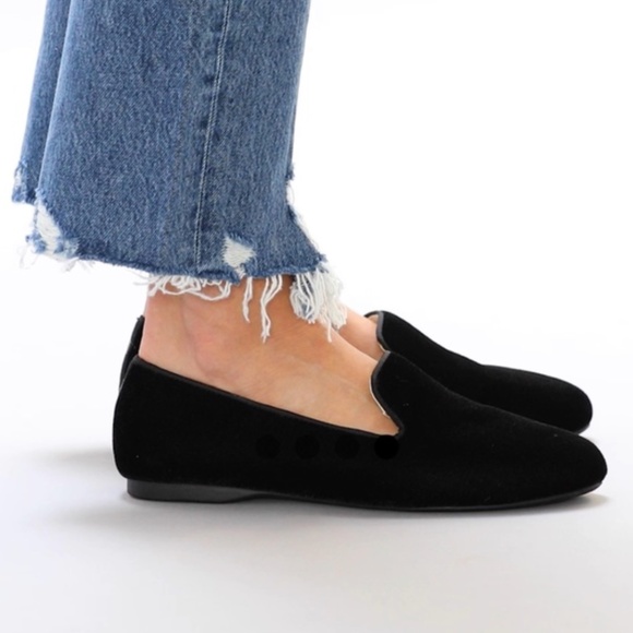 Birdies Shoes - BIRDIES The Starling Black Velvet Loafers Slip-On Shoes Smoking Slippers ~ 8